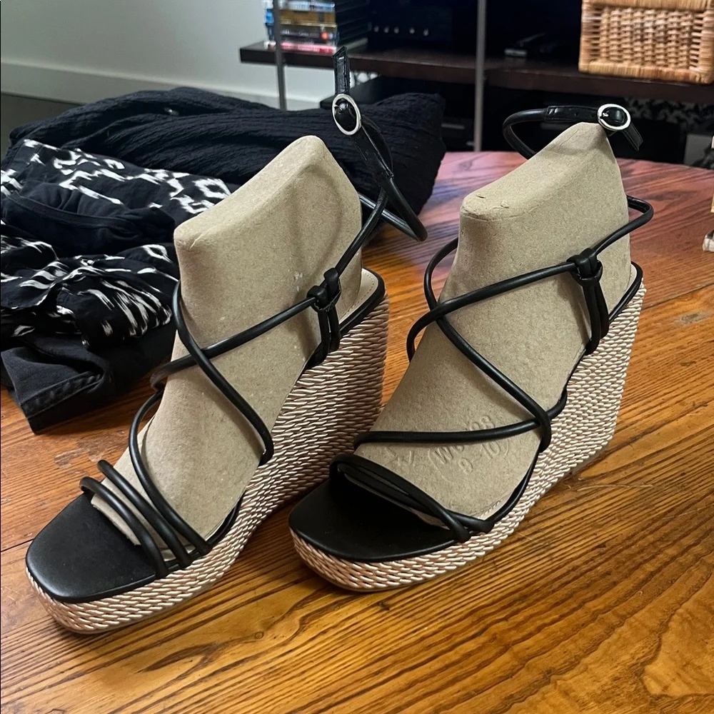 never worn dressy wedge strap oh shoes